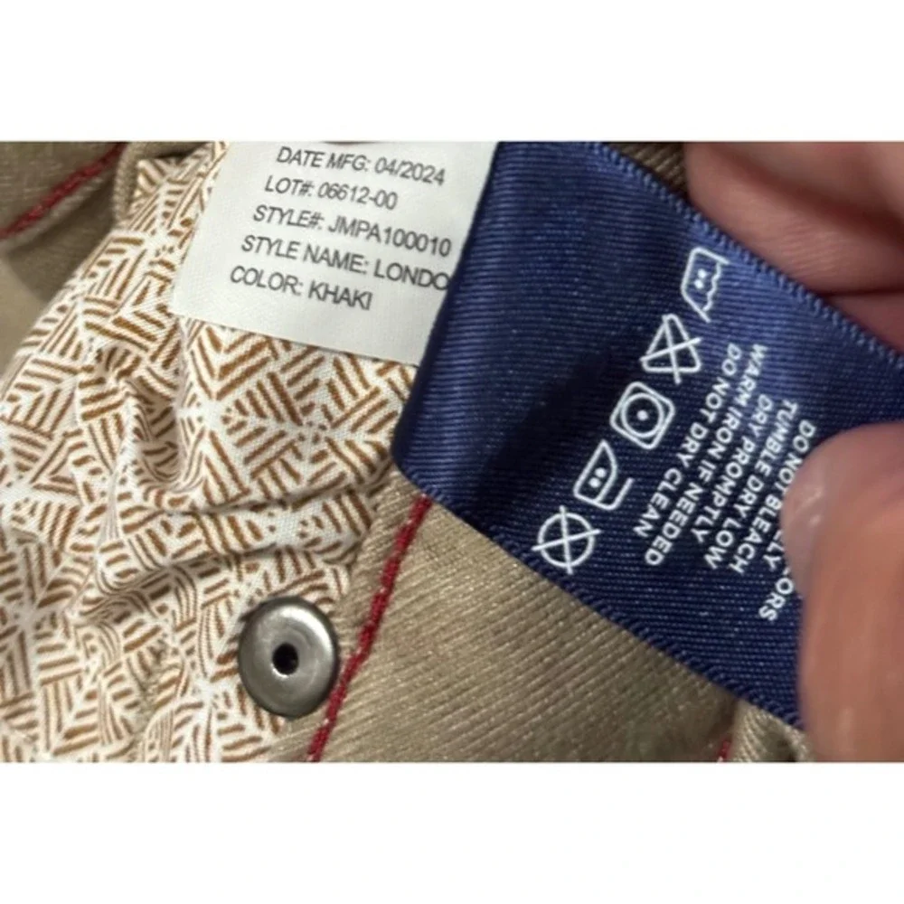 Johnnie-O Mens London‎ 5-Pocket Pants Khaki Tan JMPA100010 35x34 Stretch Modal